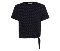 T-Shirt  Baumwolle marine gemustert