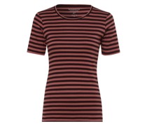 T-Shirt  Jersey aubergine gestreift