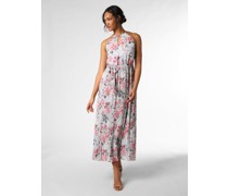 Abendkleid  Chiffon hellblau gemustert