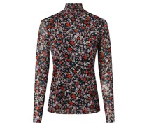 Langarmshirt  Mesh schwarz gemustert