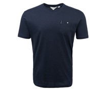 T-Shirt  Baumwolle marine bedruckt