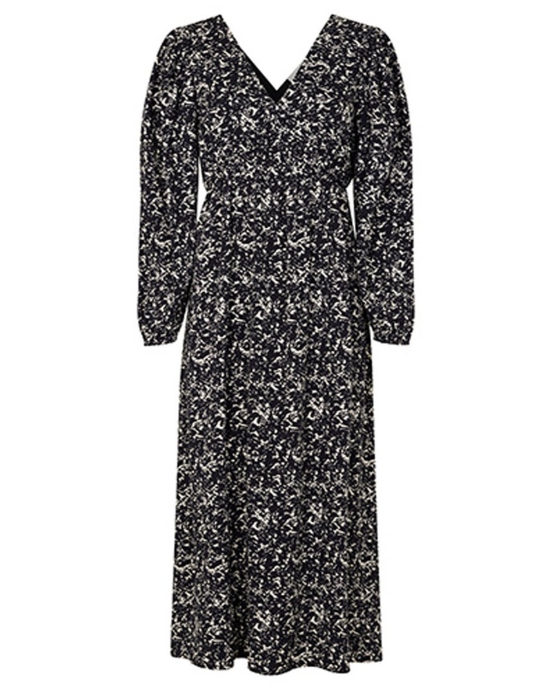 Modström Damen Kleid Viskose mehrfarbig gemustert