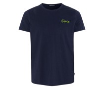 T-Shirt  Baumwolle marine bedruckt
