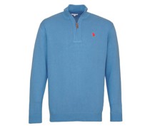 Troyer Half Zip  Baumwolle hell