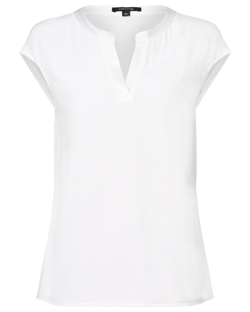 COMMA Damen Shirt Viskose ecru