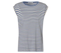 T-Shirt  Baumwolle blau gestreift