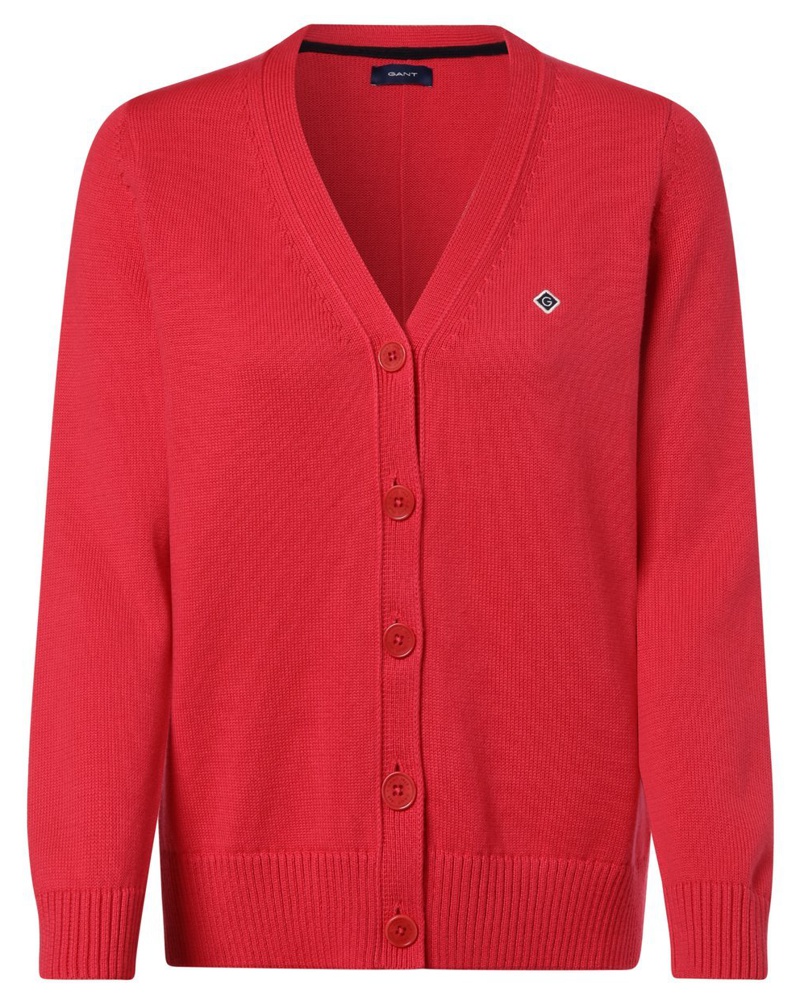 Gant Damen Strickjacke Baumwolle fuchsia