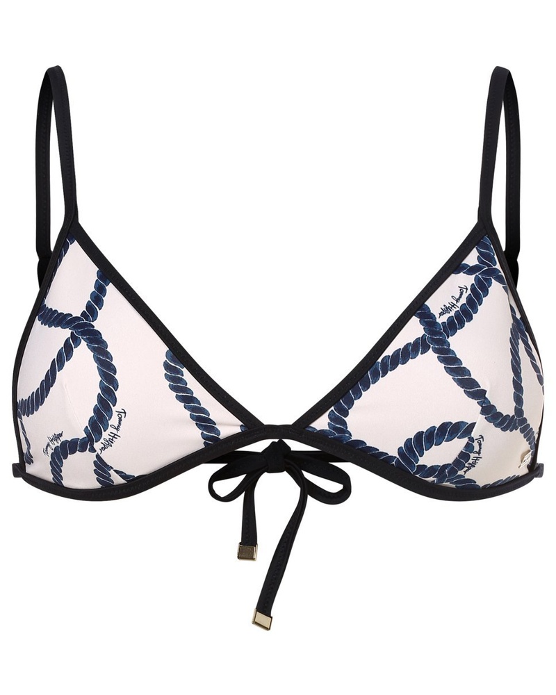 Tommy Hilfiger Damen Bikini-Top Mikrofaser nude gemustert