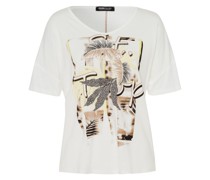Shirt  Viskose braun gemustert