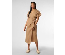 Kleid mit Leinen-Anteil  Baumwolle camel