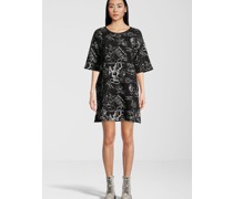 Sweatkleid  Baumwolle  gemustert