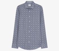 Business Hemd  Slim Fit Baumwolle  bedruckt