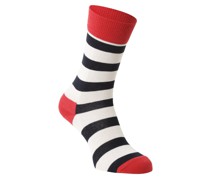 Feinstrick-Socken  ecru gestreift