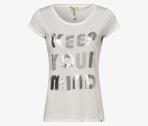 T-Shirt  Bauwolle ecru bedruckt