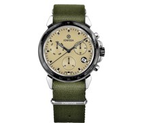Schweizer Uhr  Metall grau gemustert