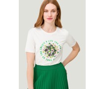 Jerseyshirt  Baumwolle grün bedruckt