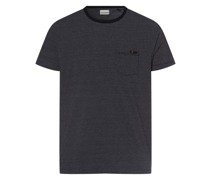 T-Shirt  Baumwolle marine gemustert
