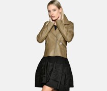 Lederjacke  taupe