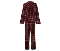 Pyjama  Flanell bordeaux kariert