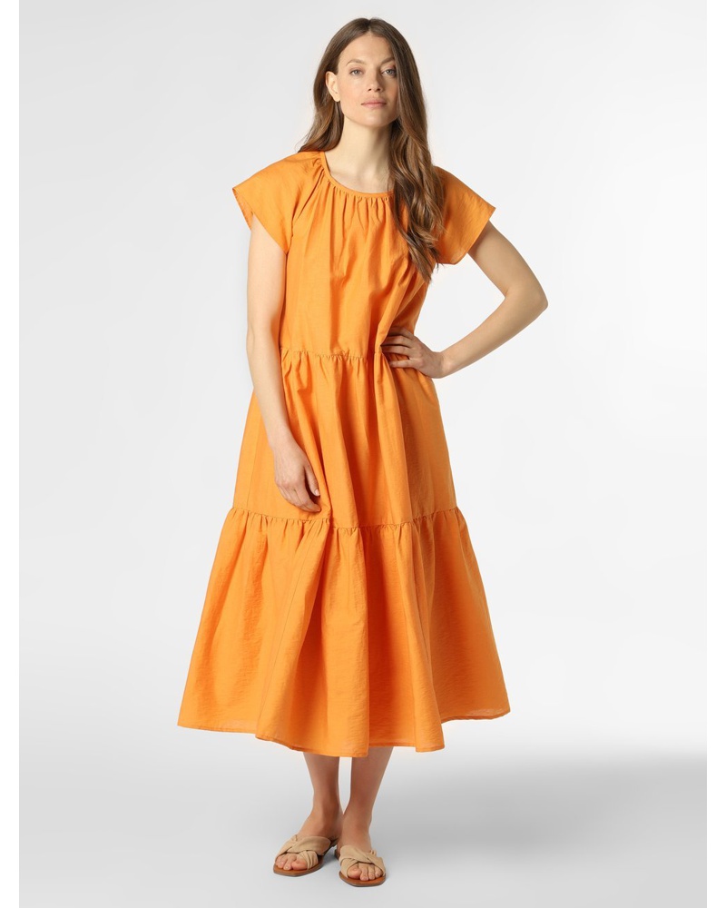 Max Mara Damen Kleid mit Leinen-Anteil Baumwolle