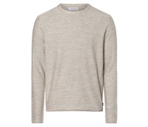 Pullover mit Leinen-Anteil  Feinstrick  meliert