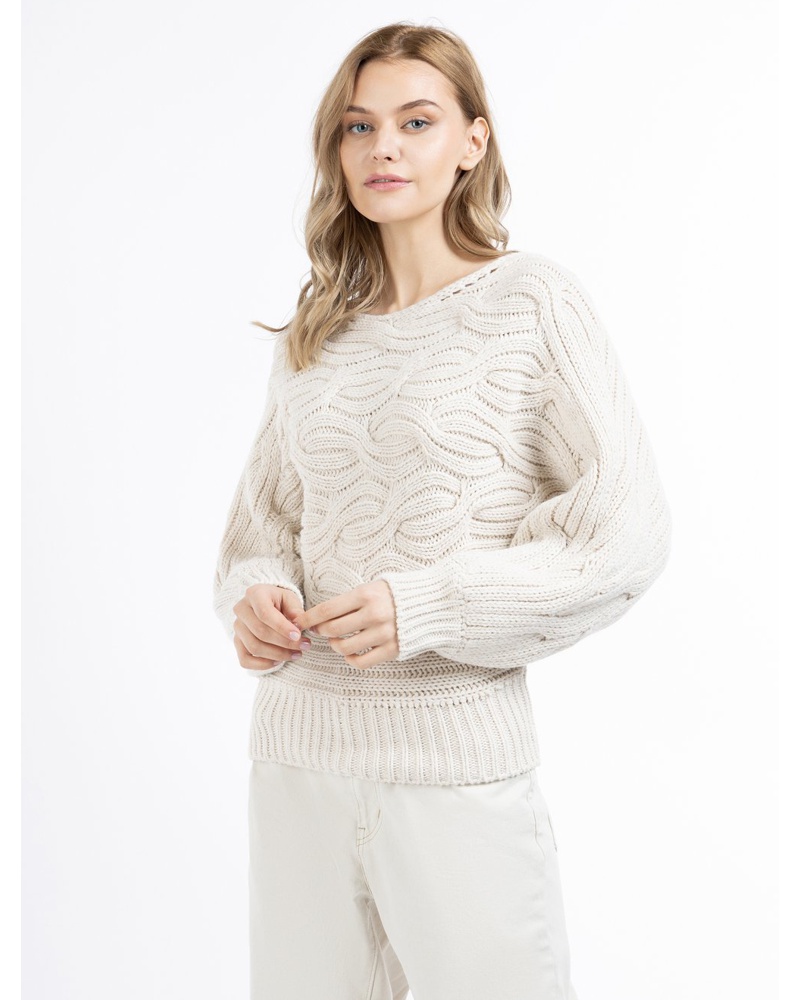 DreiMaster Damen Strickpullover gemustert