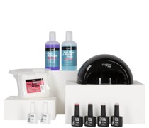 Black Convex Curing Lamp Kit with Gel Nail Polish Essentials Set
