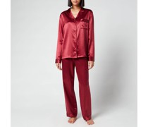 Silk Pyjamas - Claret Rose - M