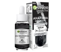 Skinactive 4% AHA BHA and Niacinamide Charcoal Serum, Resurface and Smooth Skin Texture 30ml