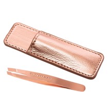 Rose Gold Mini Slant Tweezer with Case