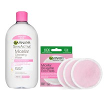 Makeup Remover Eco Pads and 700ml Micellar Water Duo Set