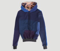 Monochromatic Deconstructed Paneing Hooded Sweatshirt -  Sweatshirts