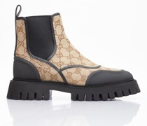 Gg Canvas Ankle Boots