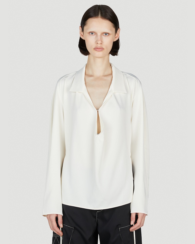 KIKO KOSTADINOV Damen Kiko Kostadinov Two Way Shirt Frau Hemden White Fr 40|Kiko Kostadinov Two Way Shirt Frau Hemden White Fr 34|Kiko Kostadinov Two Way Shirt Frau Hemden White Fr 38