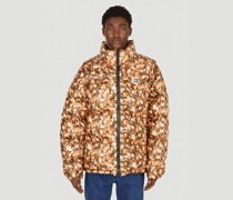 VETEMENTS Leaves Puffer Jacket - Mann Jacken Brown L