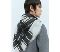 Wool And Silk Check Scarf