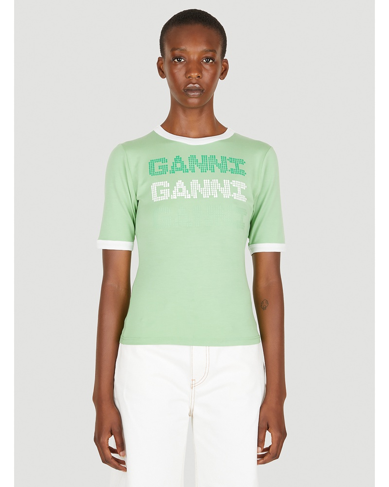 Ganni Damen GANNI Logo Print T-shirt Frau T-shirts Green Xs|GANNI Logo Print T-shirt Frau T-shirts Green S|GANNI Logo Print T-shirt Frau T-shirts Green M|GANNI Logo Print T-shirt Frau T-shirts Green L IR10757 Ganni Damen GANNI Logo Print T-shirt Frau T-shirts Green Xs|GANNI Logo Print T-shirt Frau T-shirts Green S|GANNI Logo Print T-shirt Frau T-shirts Green M|GANNI Logo Print T-shirt Frau T-shirts Green L IR10757