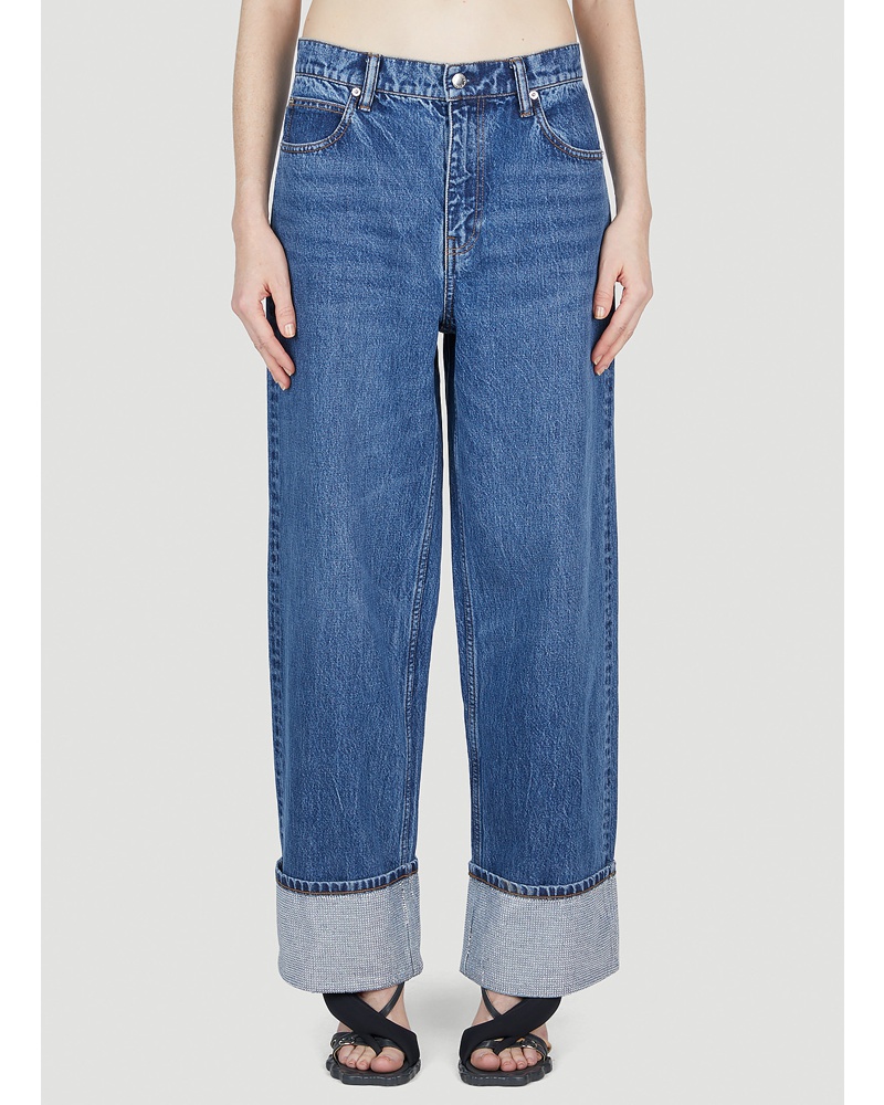 Alexander Wang Damen Alexander Wang Crystal Cuff Jeans Frau Jeans Blue 28|Alexander Wang Crystal Cuff Jeans Frau Jeans Blue 29 Alexander Wang Damen Alexander Wang Crystal Cuff Jeans Frau Jeans Blue 28|Alexander Wang Crystal Cuff Jeans Frau Jeans Blue 29