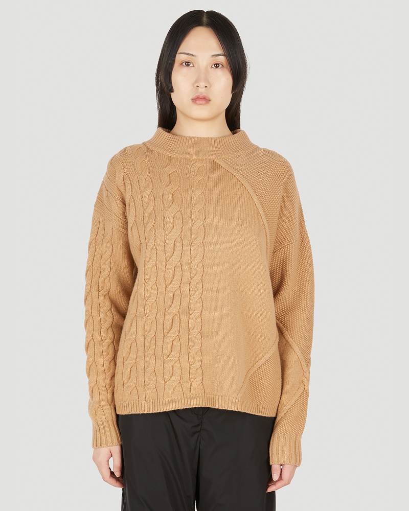 Max Mara Damen Max Mara Accordo Sweater Frau Strick Camel Xs