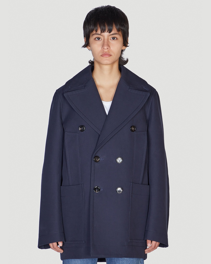 Bottega Veneta Damen Bottega Veneta Abyss Curved Jacket Frau Jacken Blue It 36|Bottega Veneta Abyss Curved Jacket Frau Jacken Blue It 38