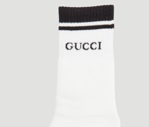Logo Striped Socks - ann Socken
