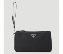 Logo Plaque Clutch Bag