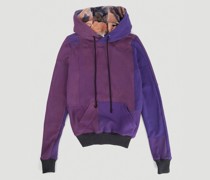 Monochromatic Decontructed Panelling Hooded weathirt