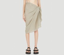 Ziah Bijou Check Sarong - Frau Bademode Beige One Size