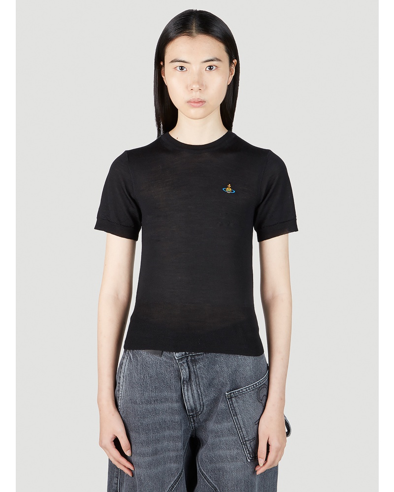 Vivienne Westwood Damen Vivienne Westwood Bea T-shirt Frau T-shirts Black Xs|Vivienne Westwood Bea T-shirt Frau T-shirts Black S|Vivienne Westwood Bea T-shirt Frau T-shirts Black M