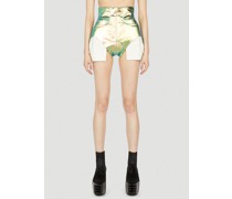 Iridescent Denim Cut-Off Shorts