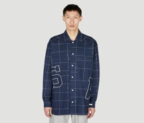 Contrast Stitch Flannel Shirt -  Hemden  Xl