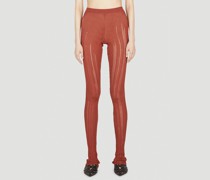 Ribbed Knitwear Leggings -  Hosen  S