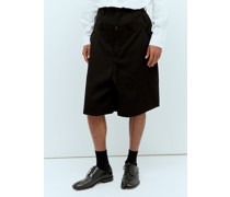 Draped Front Bermuda Shorts