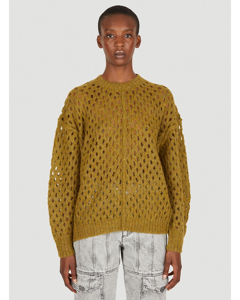 Isabel Marant Damen Isabel Marant Étoile Tiana Sweater Frau Strick Yellow Fr 34|Isabel Marant Étoile Tiana Sweater Frau Strick Yellow Fr 36|Isabel Marant Étoile Tiana Sweater Frau Strick Yellow Fr 38